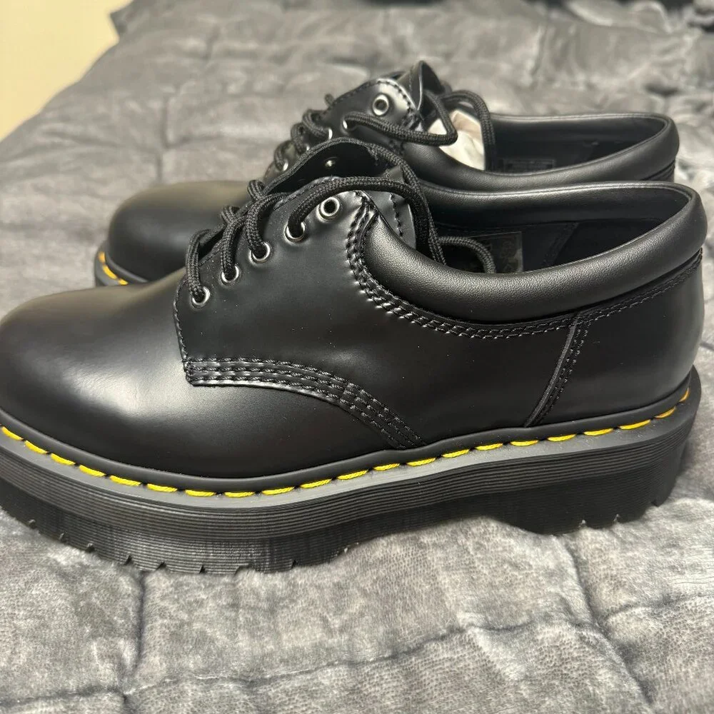 Dr Martens 8053 black platform shoes - Picture 4 of 8